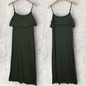 Inc International Concepts Green Lace Overlay Midi Dress Size XS Style 87154FW